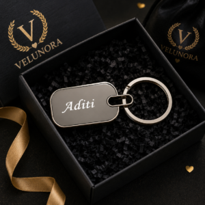 Velunora Personalized Name Keychain